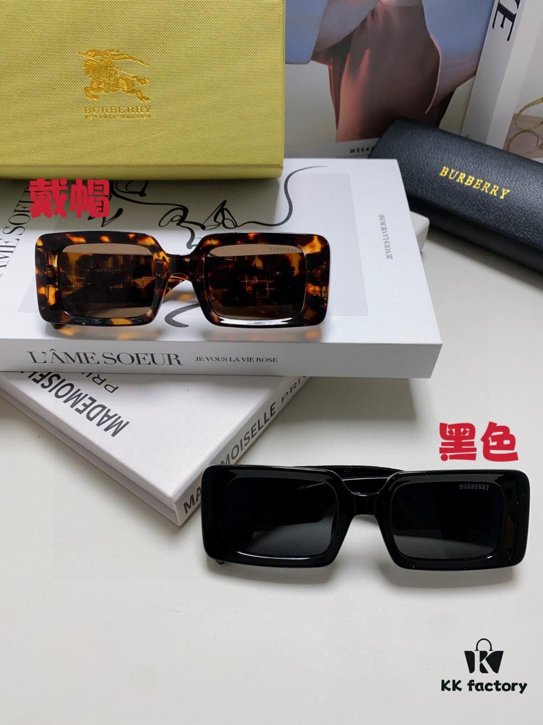 6931acf4ccd8ab3d7afa13c8 Burberry 2024 New Arrival Retro Stylish and Avant-Garde Sunglasses, High-Quality Unisex Square Frame Fashion Sun Glasses