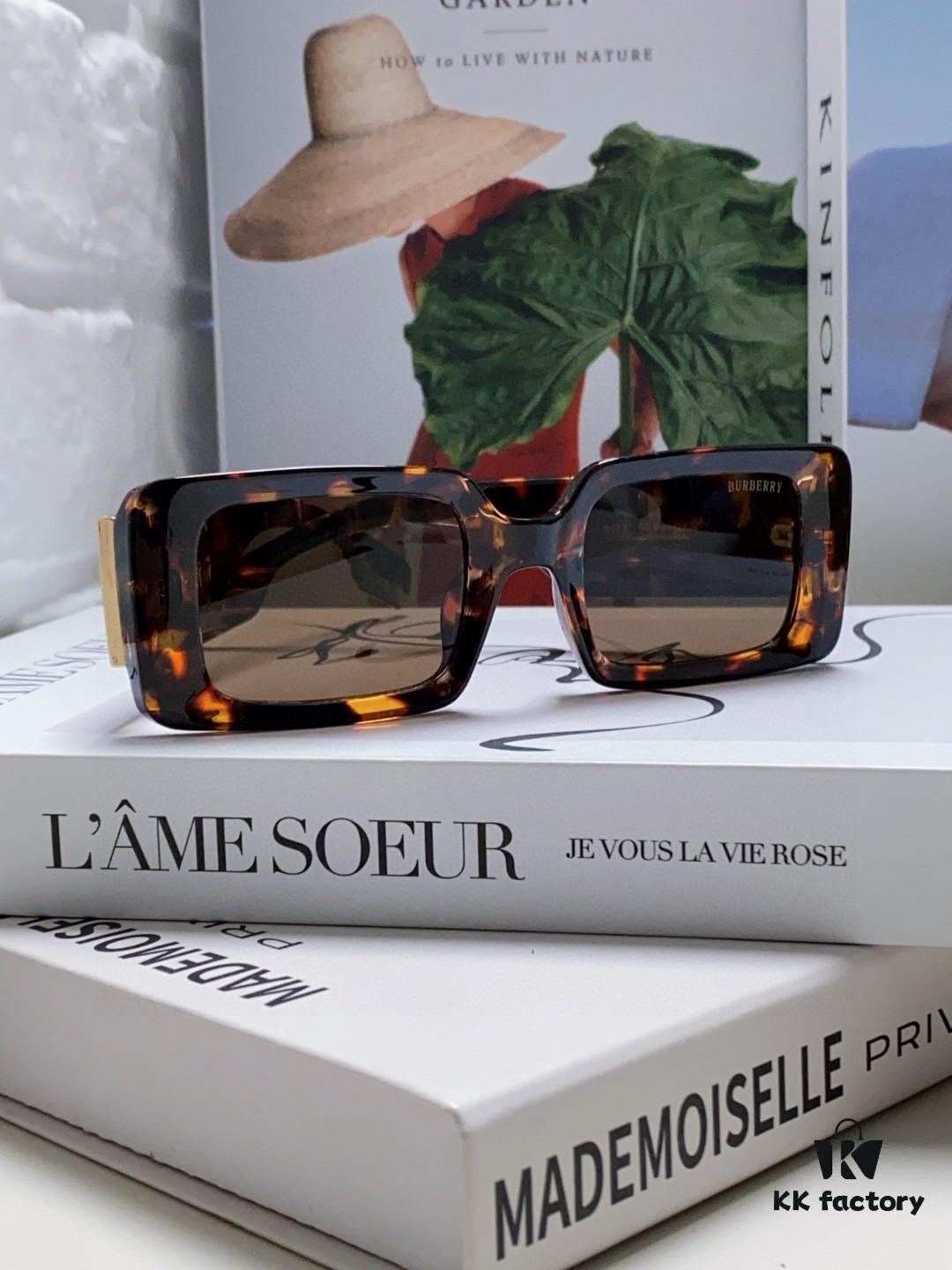 6931acf5ccd8ab3d7afa13ca Burberry 2024 New Arrival Retro Stylish Avant-Garde Sunglasses, High-Quality Unisex Square Frame Fashion Sun Glasses