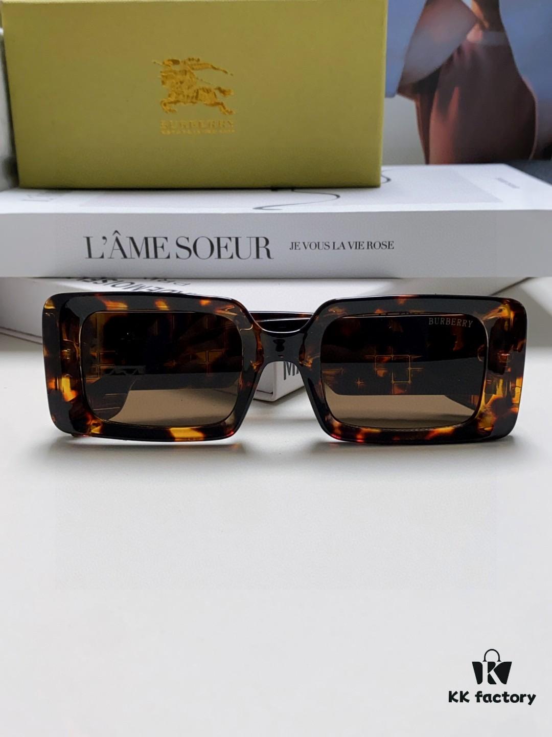 6931acf5ccd8ab3d7afa13cf Burberry 2024 New Arrival Retro Stylish Avant-Garde Sunglasses, High-Quality Unisex Square Frame Fashion Sun Glasses