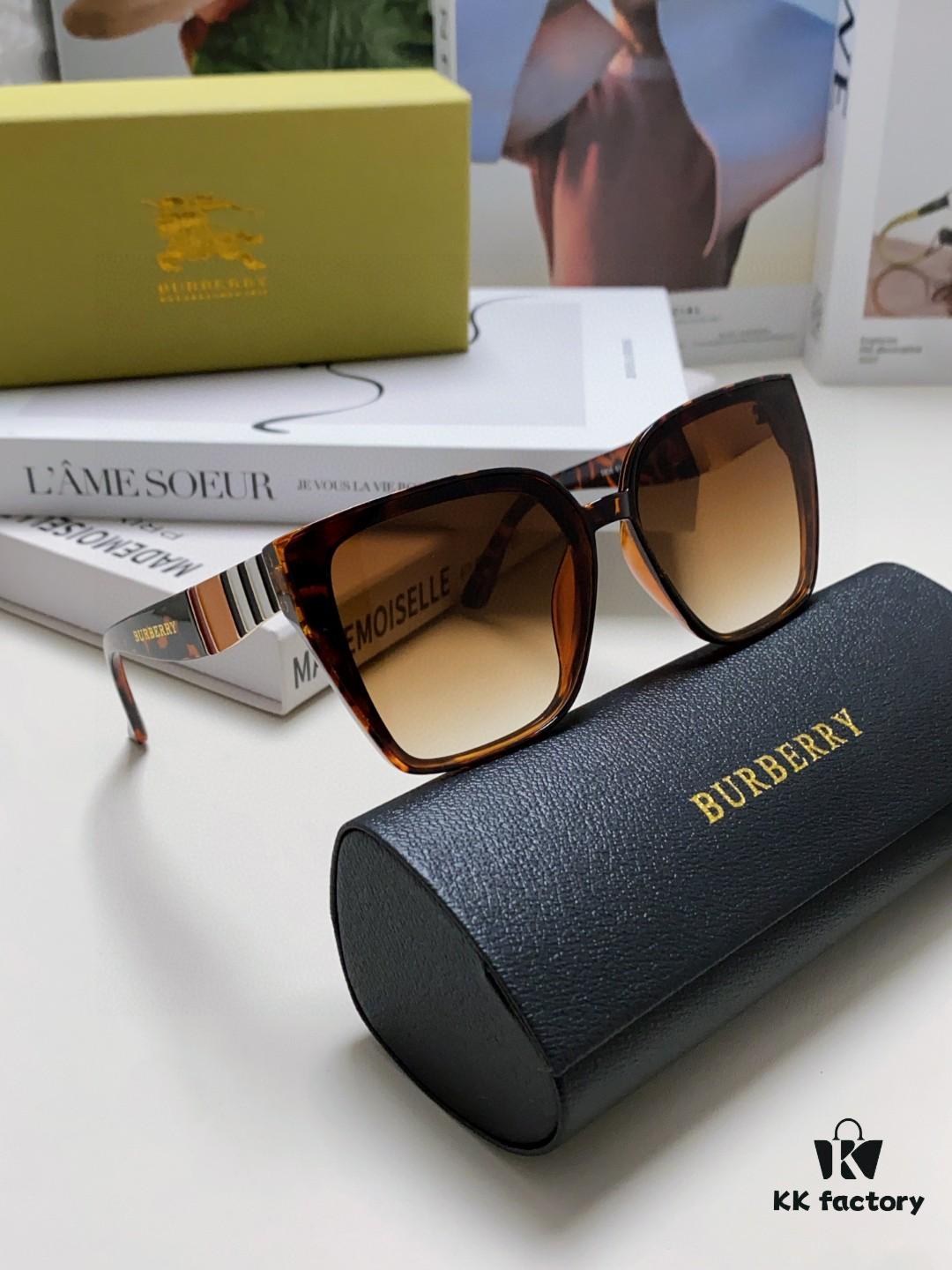 BURBERRY 2024 New Arrival European and American Fashion Sunglasses, Men's and Women's Trendy Oversized Sun Glasses for Street Photography