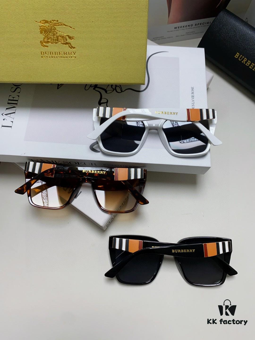 BURBERRY 2024 New Arrival European and American Fashion Sunglasses, Men's and Women's Trendy Oversized Sun Glasses for Street Photography