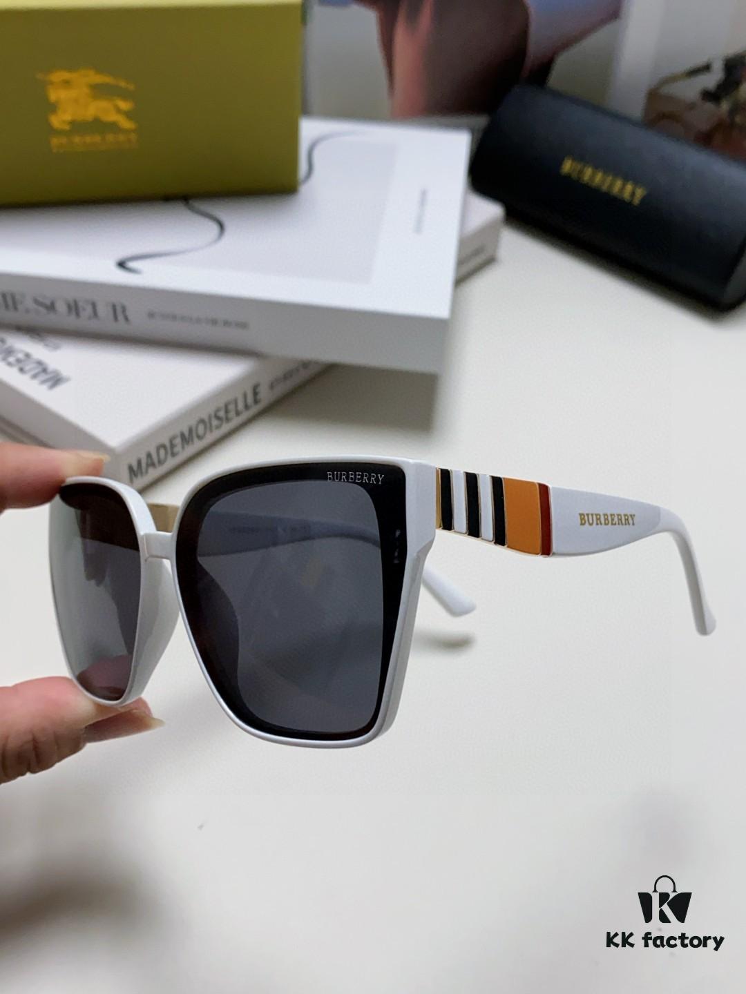 6931acfdccd8ab3d7afa144e BURBERRY 2024 New Arrival European and American Fashion Sunglasses, Trendy Unisex Oversized Shades for Street Photography