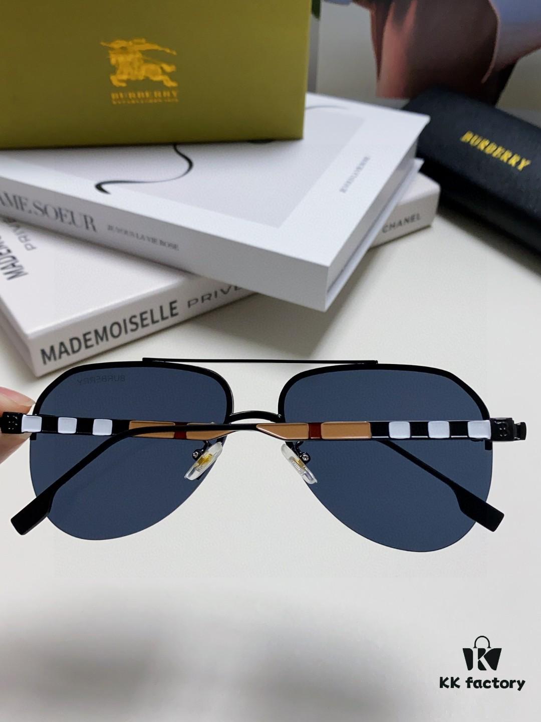 6931ad05ccd8ab3d7afa14cb Burberry Round Frame 🎶 New One-Piece Driving Sunglasses, Must-Have Style for Travel, Popular Among Multiple Celebrities, Unisex Aviator Sunglasses