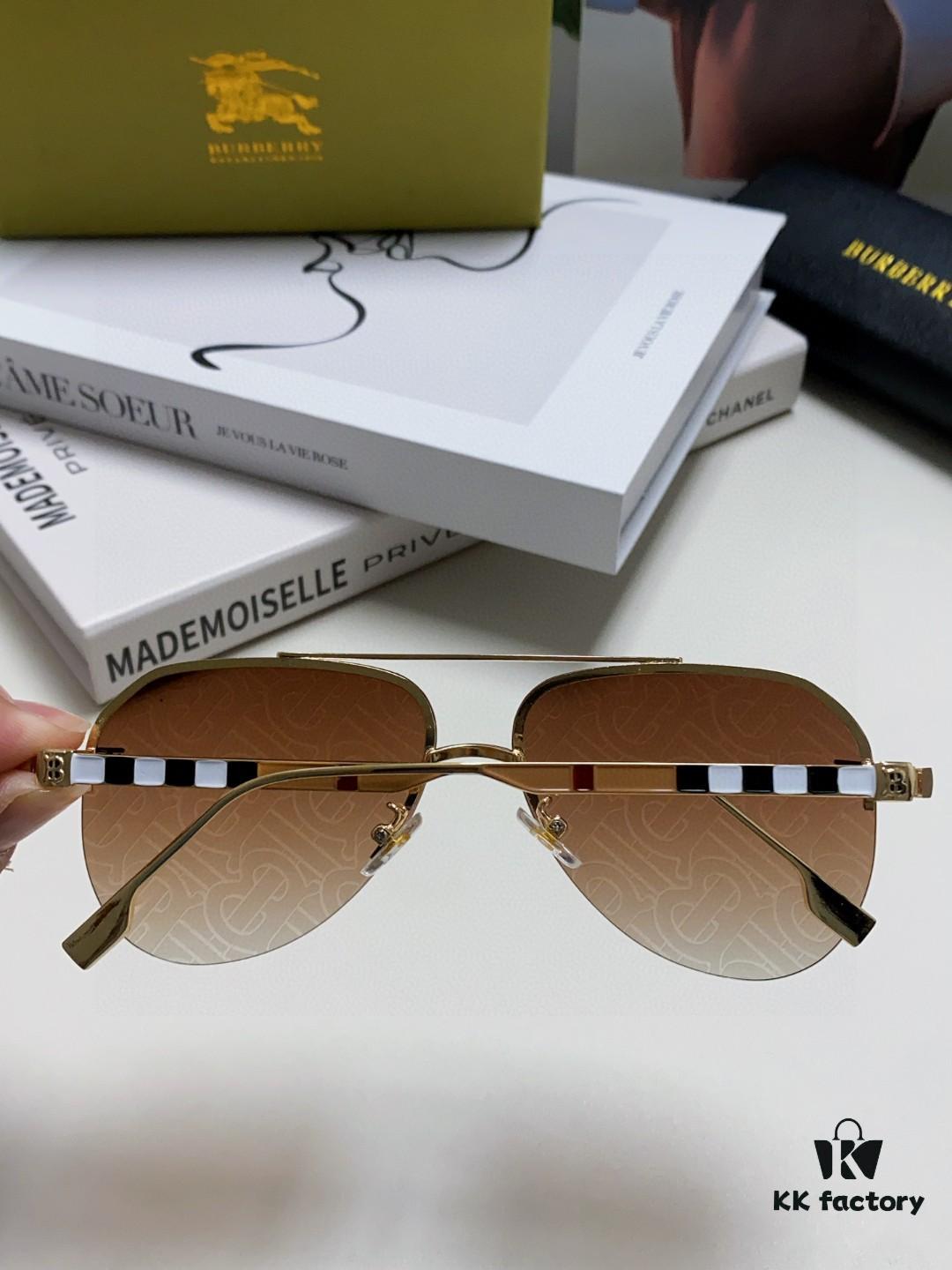 6931ad07ccd8ab3d7afa14e9 Burberry Round Frame 🎶 New One-Piece Driving Sunglasses, Must-Have Travel Accessory, Celebrity Favorite, Unisex Aviator Sun Glasses