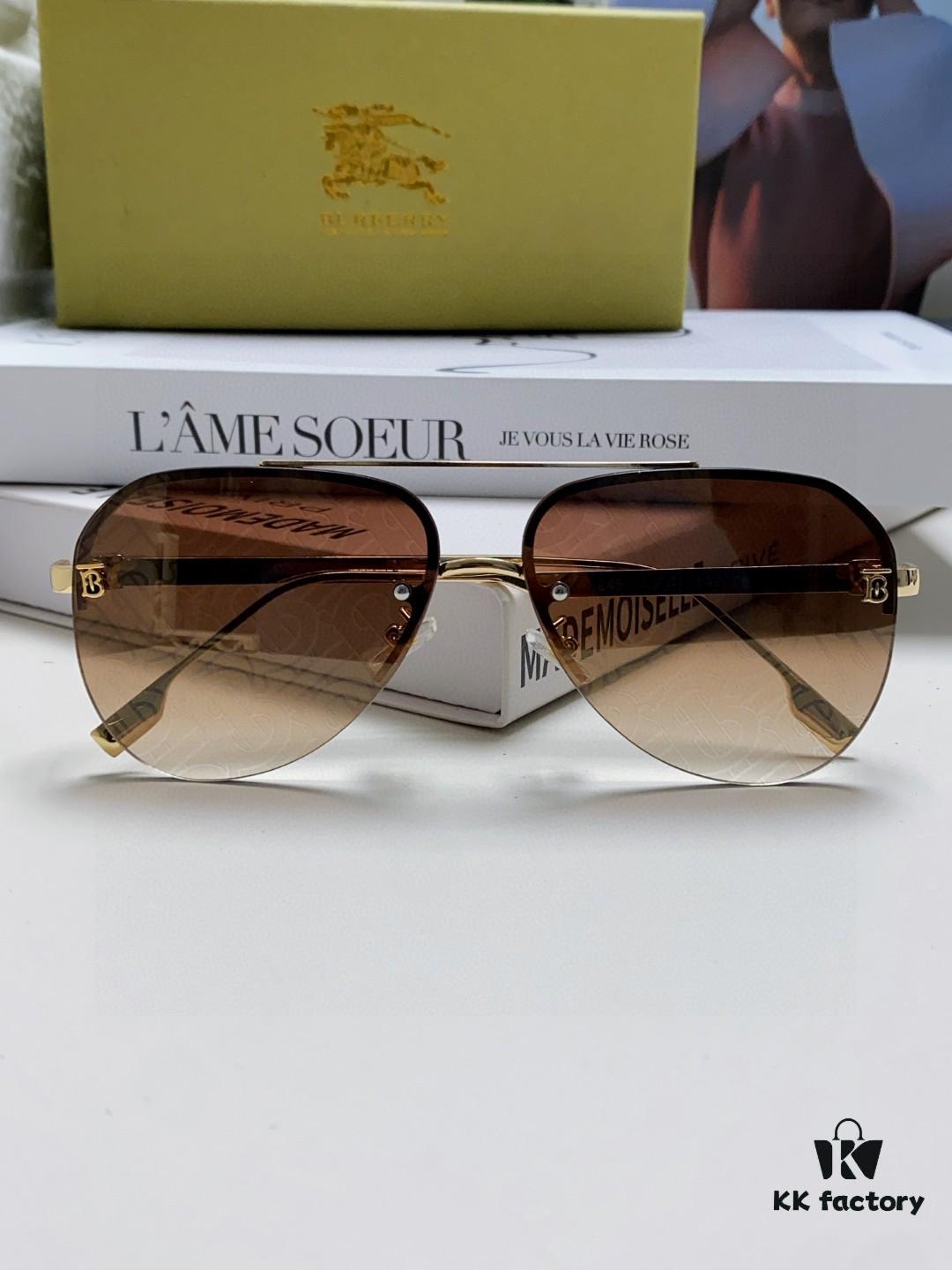 6931ad07ccd8ab3d7afa14eb Burberry Round Frame 🎶 New One-Piece Driving Sunglasses, Must-Have Travel Accessory, Celebrity Favorite, Unisex Aviator Sun Glasses