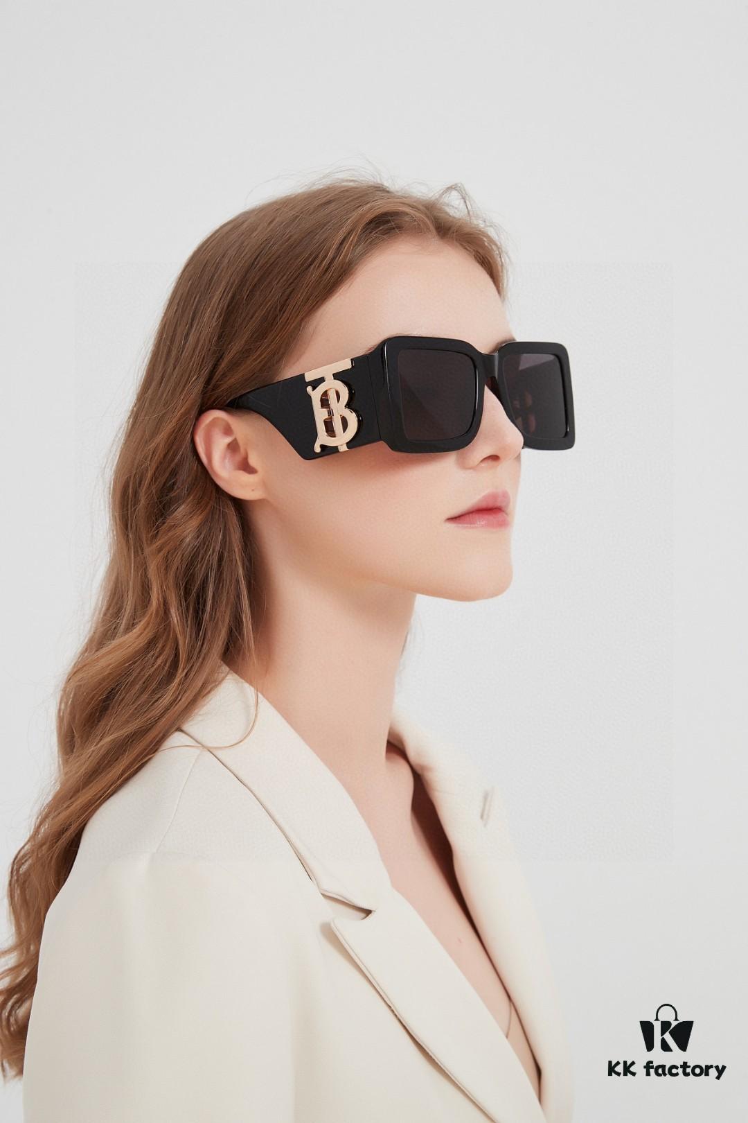 6931ad08ccd8ab3d7afa14ef Burberry BE4406U Oversized Women's Sunglasses with B Logo 2024 New Arrival