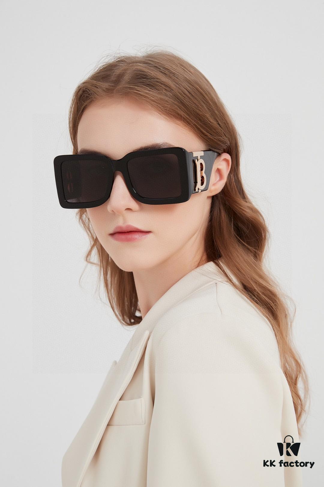 6931ad08ccd8ab3d7afa14f0 Burberry BE4406U Oversized Women's Sunglasses with B Logo 2024 New Arrival