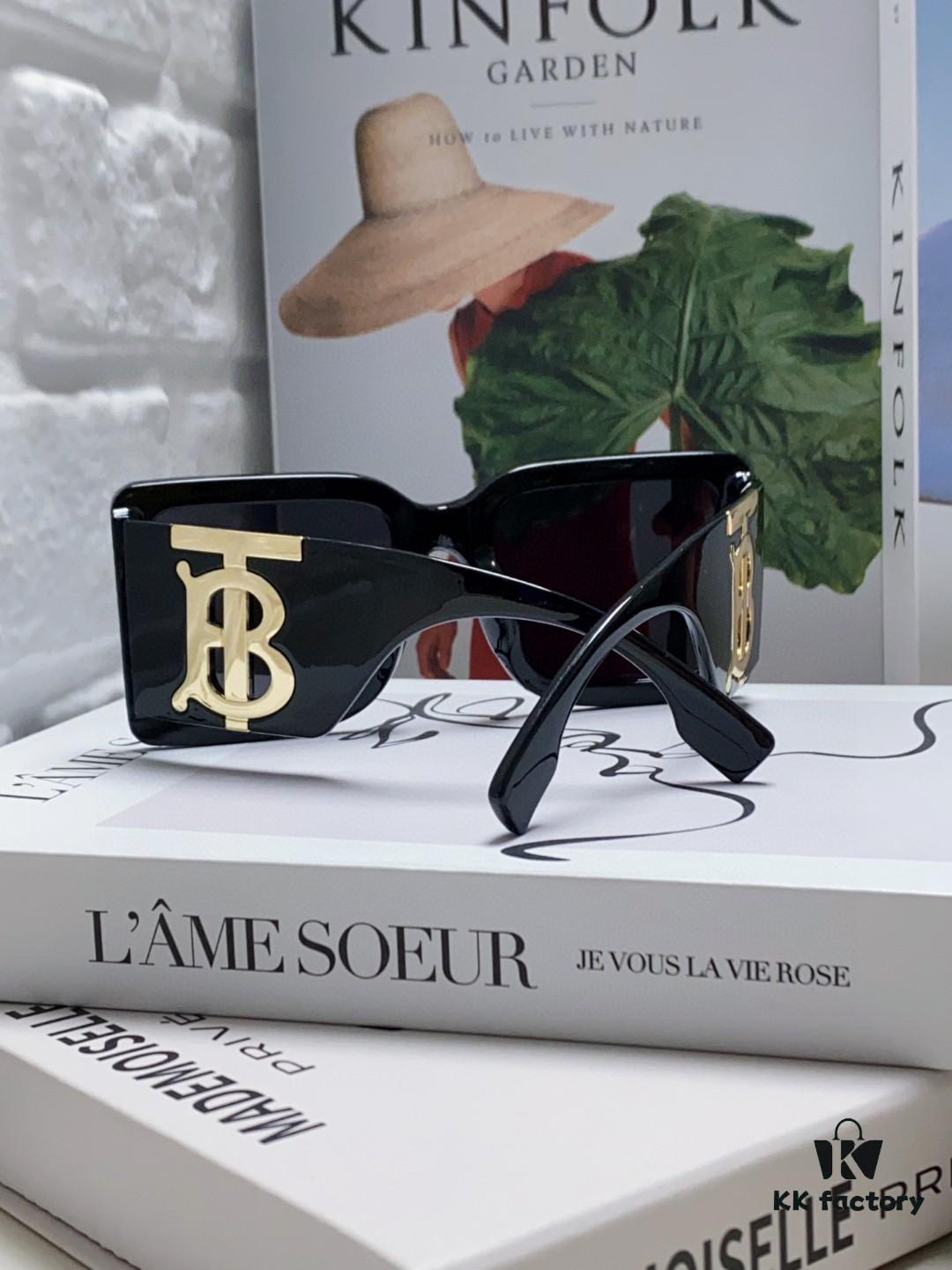 6931ad08ccd8ab3d7afa14f4 Burberry BE4406U Oversized Women's Sunglasses with B Logo 2024 New Arrival