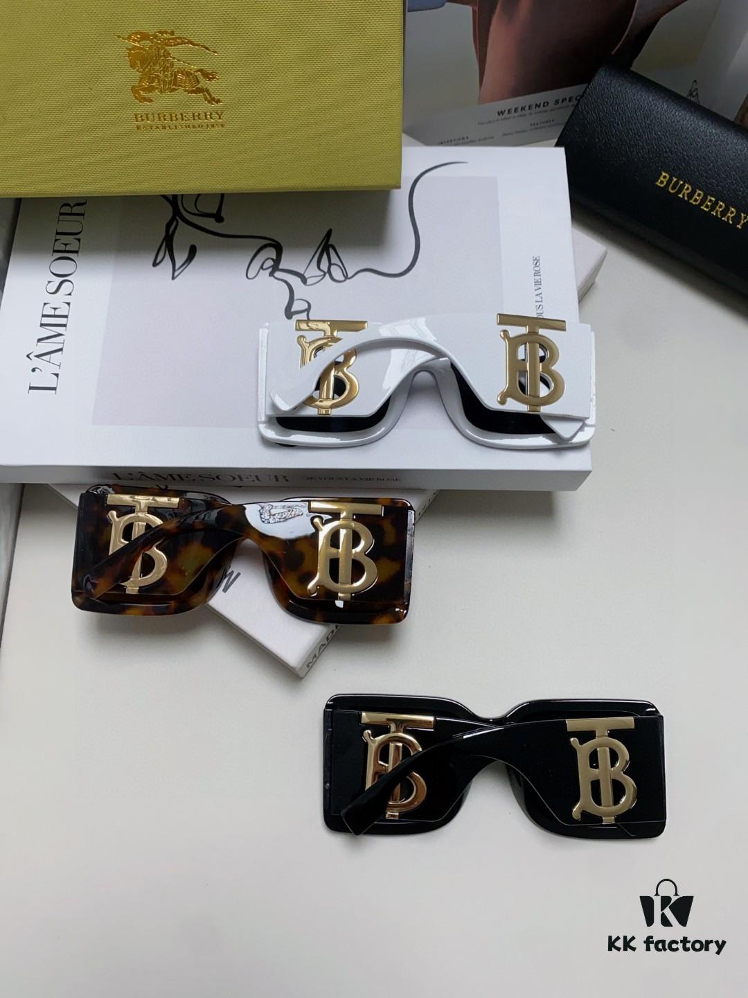 6931ad08ccd8ab3d7afa14fa Burberry BE4406U Oversized Women's Sunglasses with B Logo 2024 New Arrival