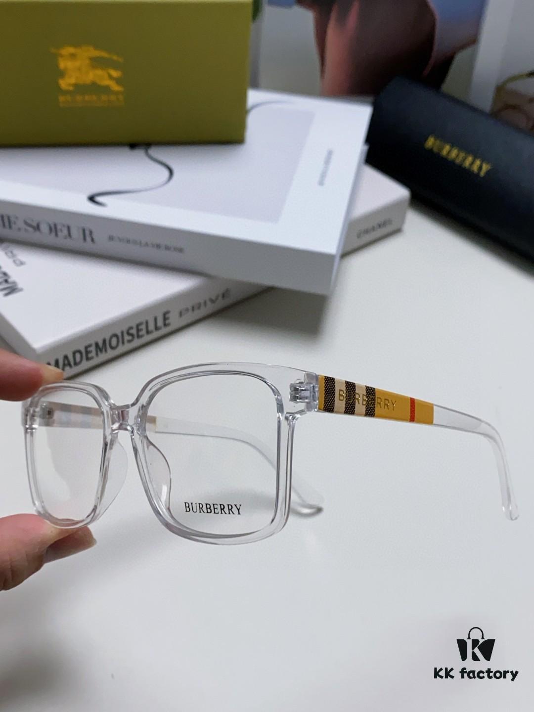 6931ad0accd8ab3d7afa1515 Burberry 2024 New Arrival Eyeglass Frame Korean Style Trendy Oversized Myopia Glasses Lightweight Popular Unisex Optical Frame for Men and Women