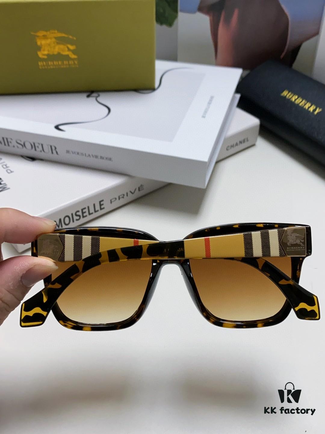 Burberry 2024 New Arrival Sunscreen Sunglasses for Men, UV Protection Polarized Sunglasses with Black Frame, Classic Equestrian Design, Unisex Fashion Sunglasses for Driving