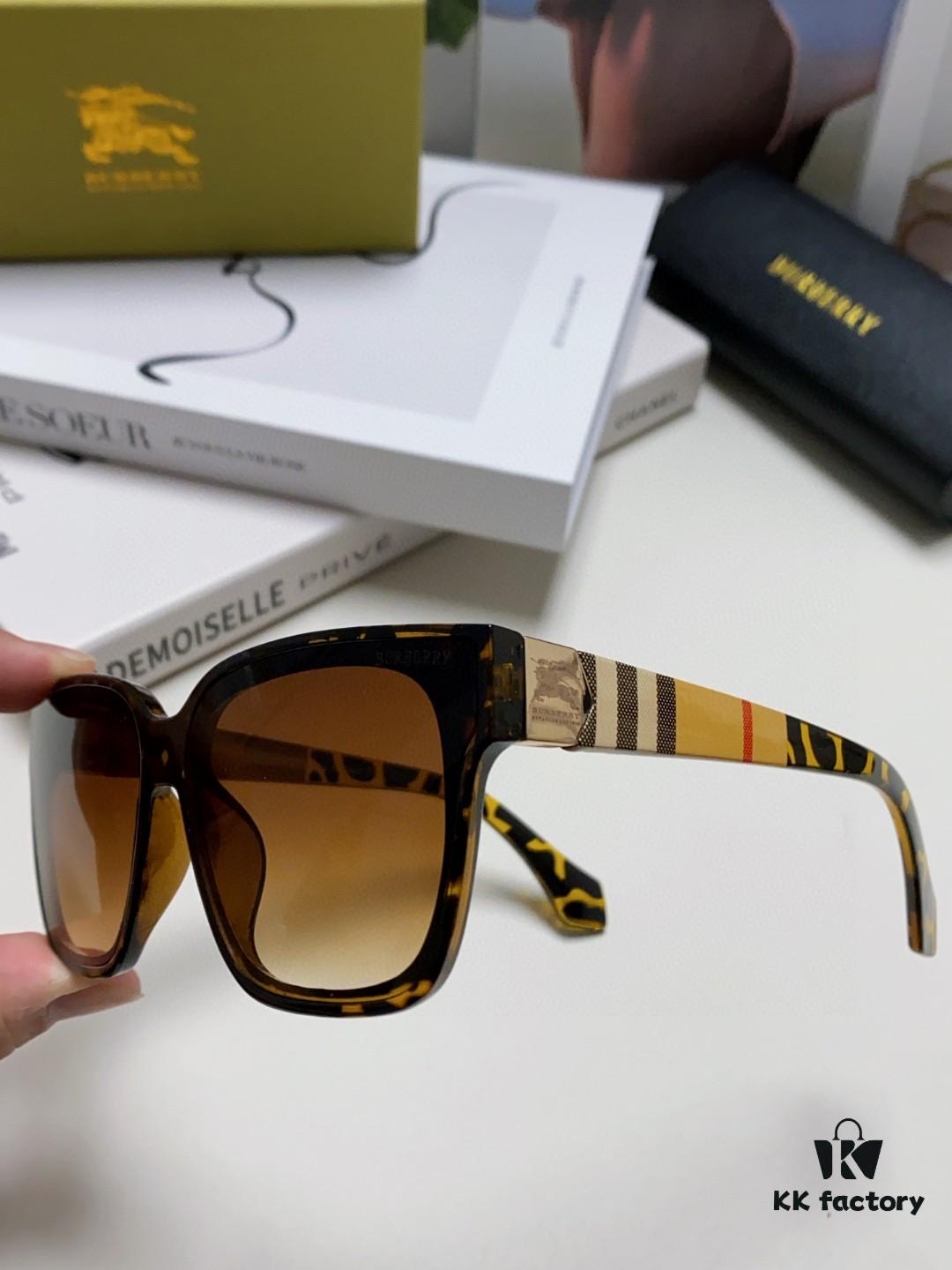 Burberry 2024 New Arrival Sunscreen Sunglasses for Men, UV Protection Polarized Sunglasses with Black Frame, Classic Equestrian Design, Unisex Fashion Sunglasses for Driving