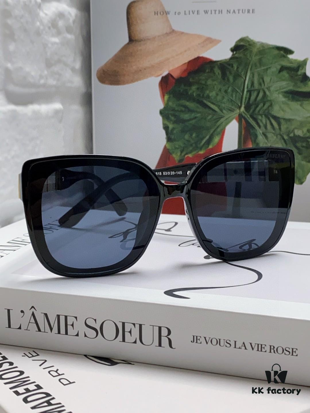 6931ad11ccd8ab3d7afa1574 Burberry 2024 New Korean-Style Oversized Wide-Leg Designer Sunglasses, Unisex Celebrity-Inspired Slimming Aviator Shades with Horse Logo and Classic Plaid Pattern