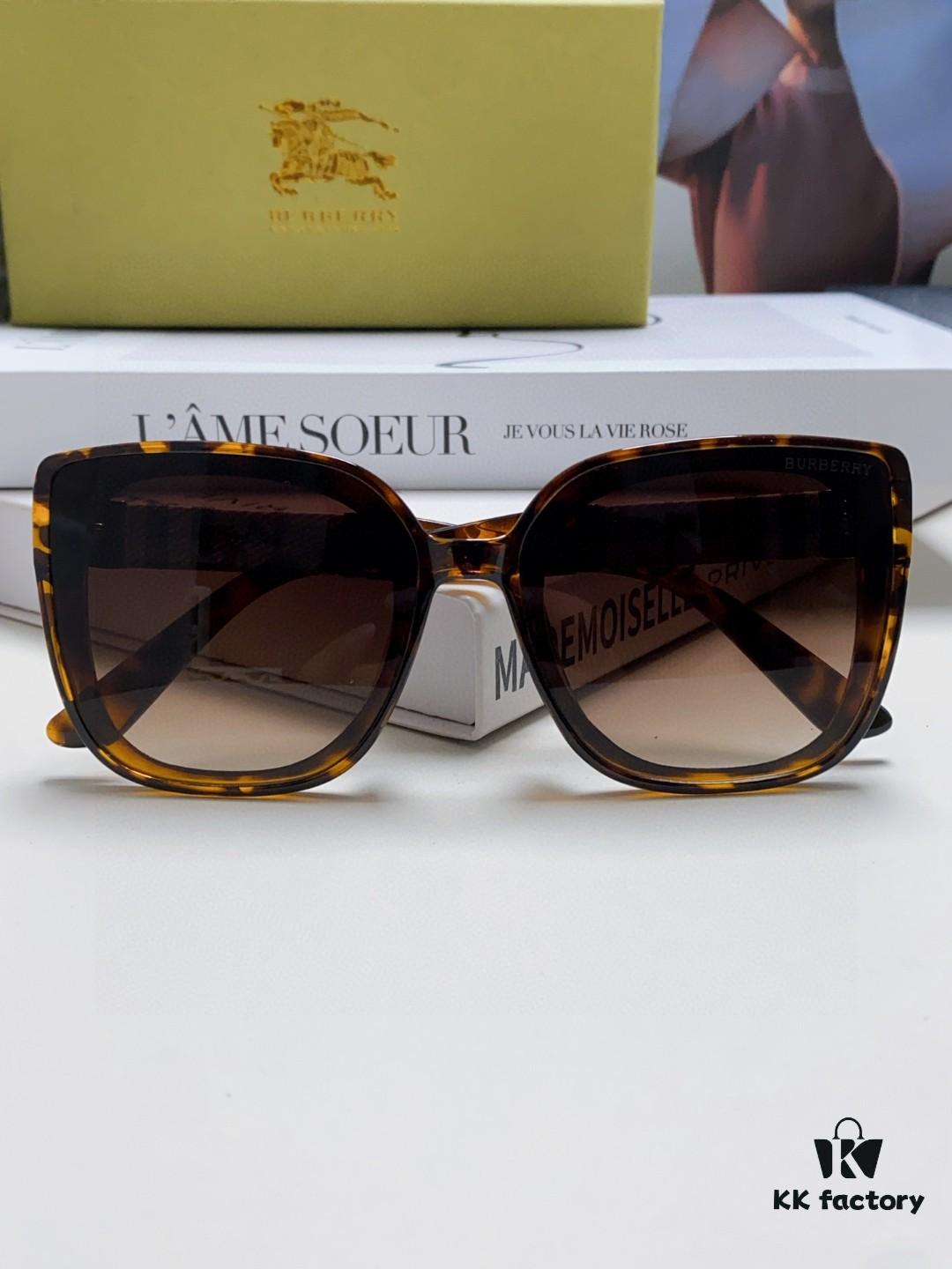 6931ad12ccd8ab3d7afa1583 Burberry 2024 New Korean-Style Oversized Wide-Leg Stylish Fast Fashion Nobility Unisex Sunglasses, Slimming Trendy Sun Glasses with Horse Logo and Classic Plaid Design
