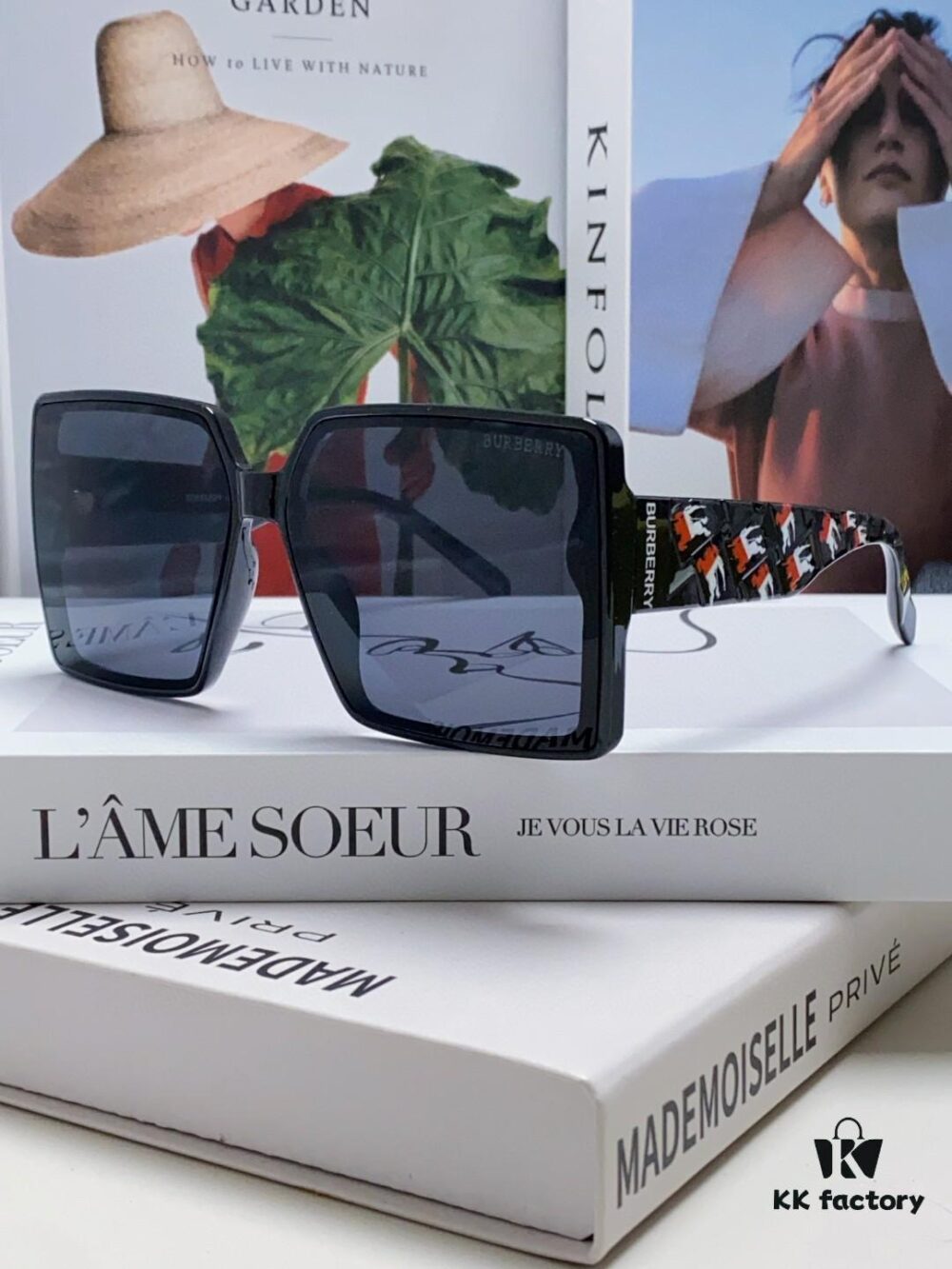 Burberry 2024 New Polarized Sunglasses for Women, Oversized Frame Flattering Face Shape, Sun Protection Sunglasses Suitable for Round Faces, Driving Glasses