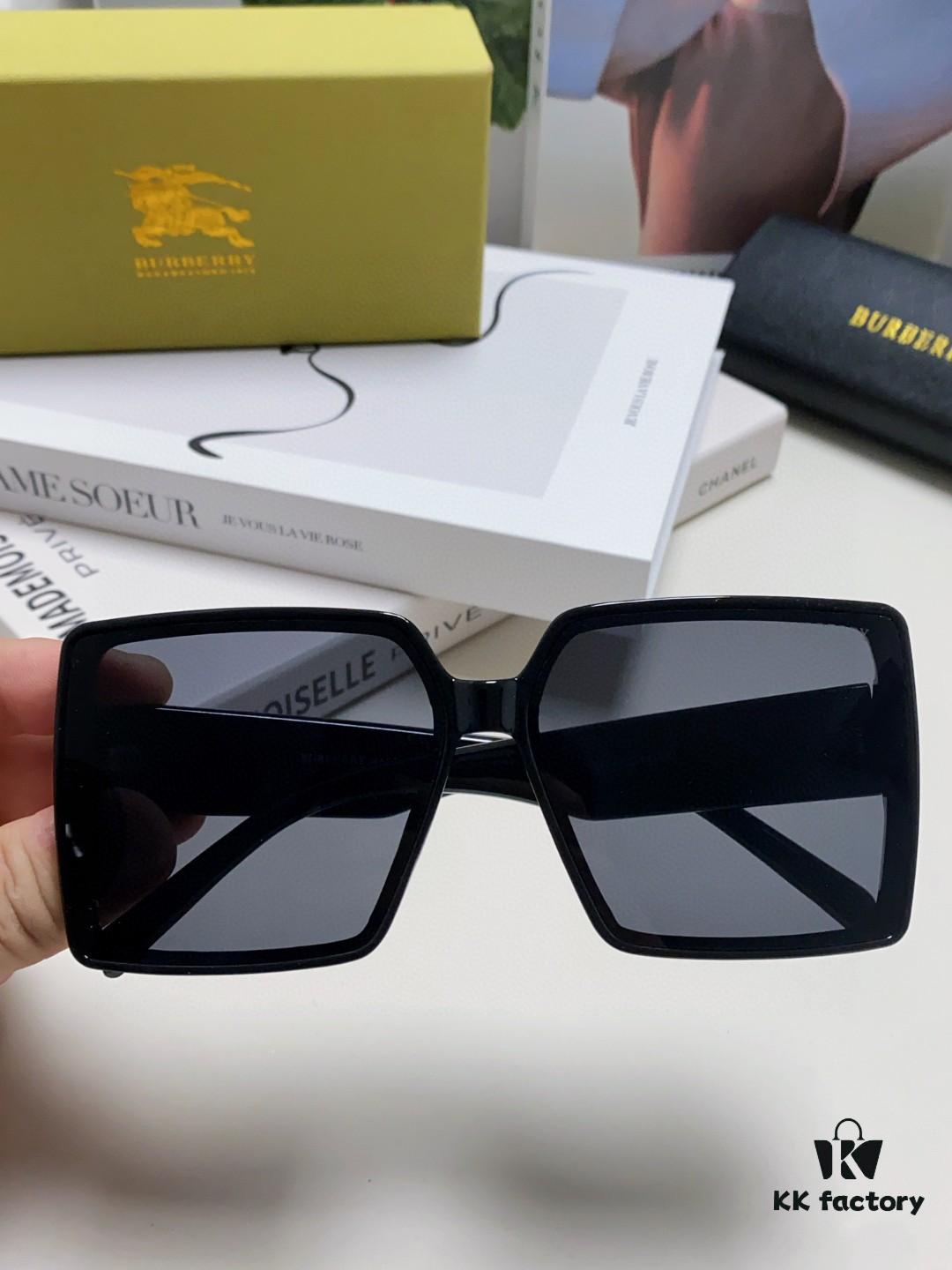 Burberry 2024 New Polarized Sunglasses for Women, Oversized Frame Flattering Face Shape, Sun Protection Sunglasses Suitable for Round Faces, Driving Glasses
