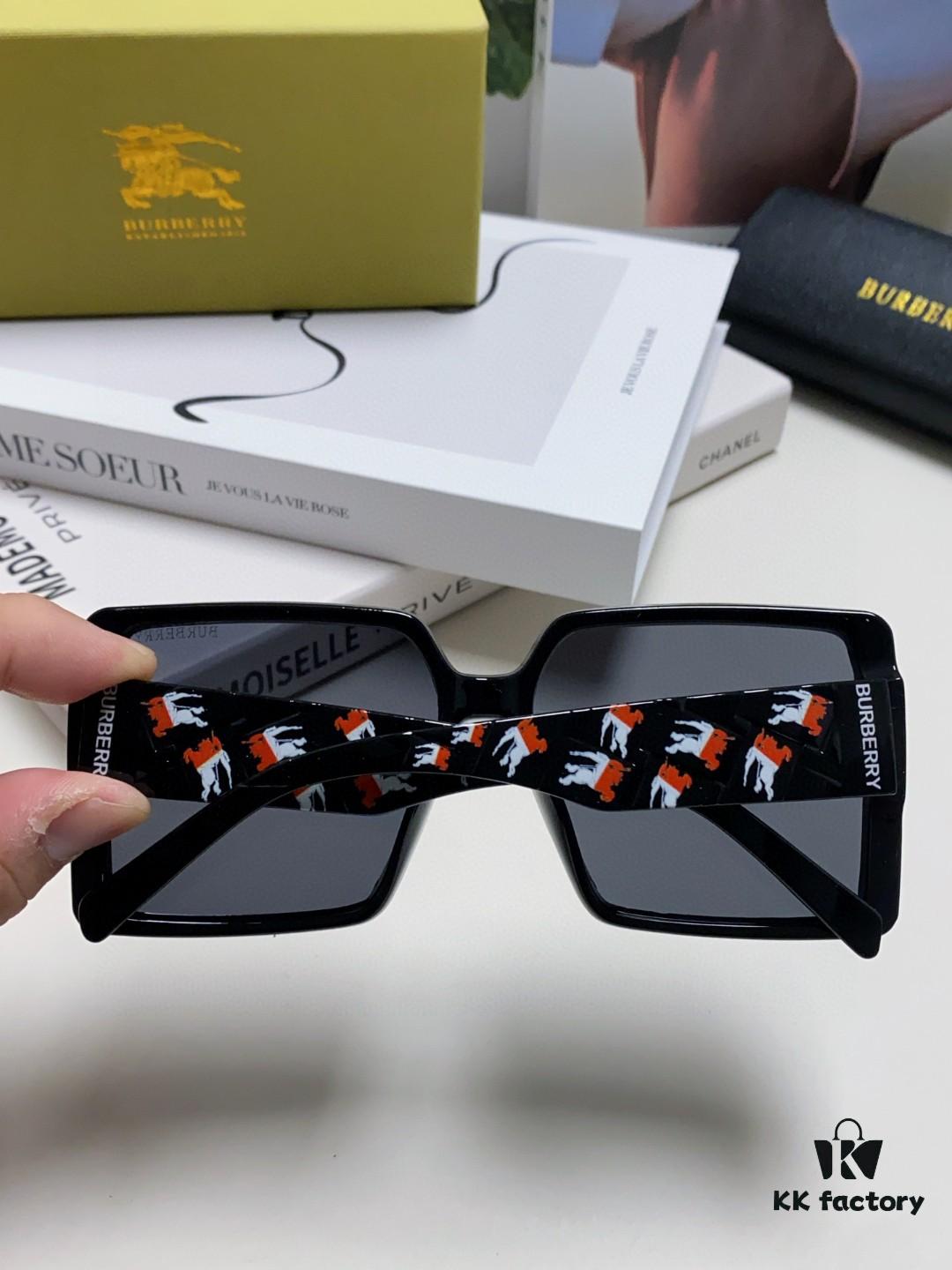 Burberry 2024 New Polarized Sunglasses for Women, Oversized Frame Flattering Face Shape, Sun Protection Sunglasses Suitable for Round Faces, Driving Glasses