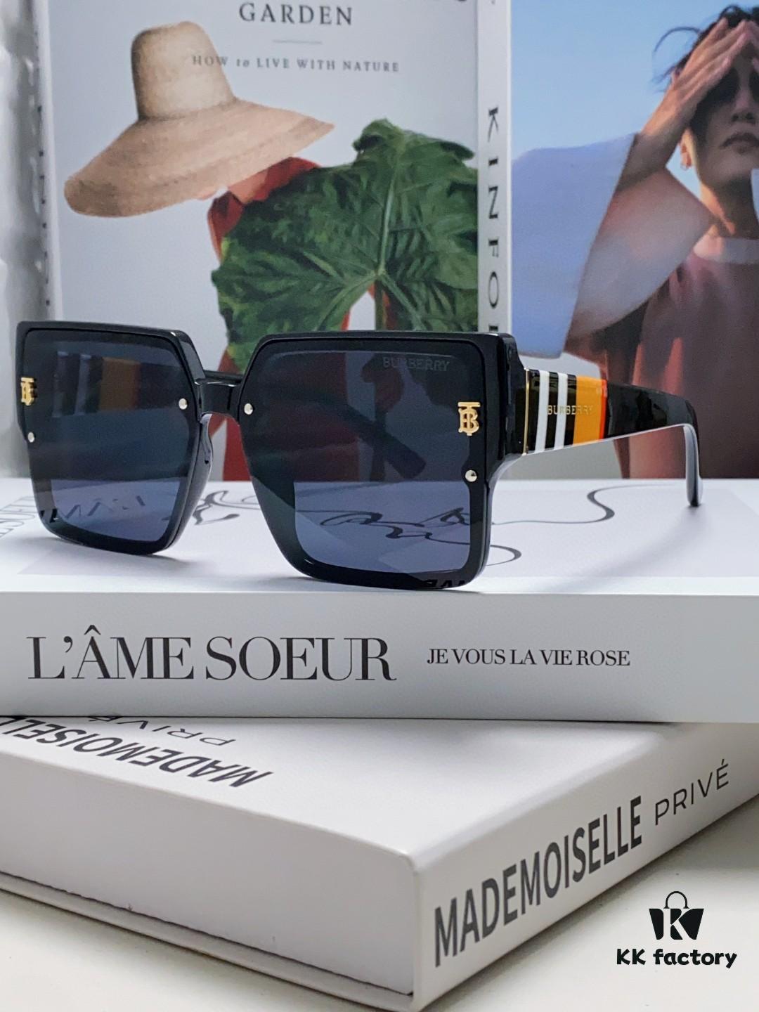 6931ad18ccd8ab3d7afa15df Burberry 2024 New Arrival Women's Sunglasses, Trendy Oversized Frame for Large Faces, Slimming UV-Protective Sunglasses with Premium Aesthetic, Instagram-Worthy Ladies' Eyewear