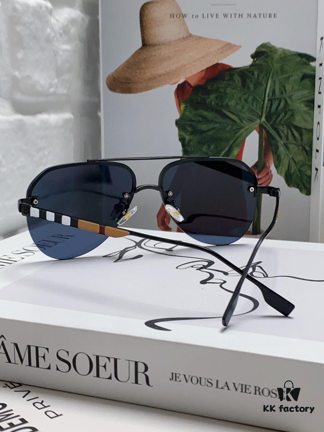 6931ad1dccd8ab3d7afa1630 Burberry Round-frame Sunglasses 🎶 New One-piece Driving Glasses, Must-have for Travel, Popular Among Celebrities, Unisex Aviator Sun Glasses