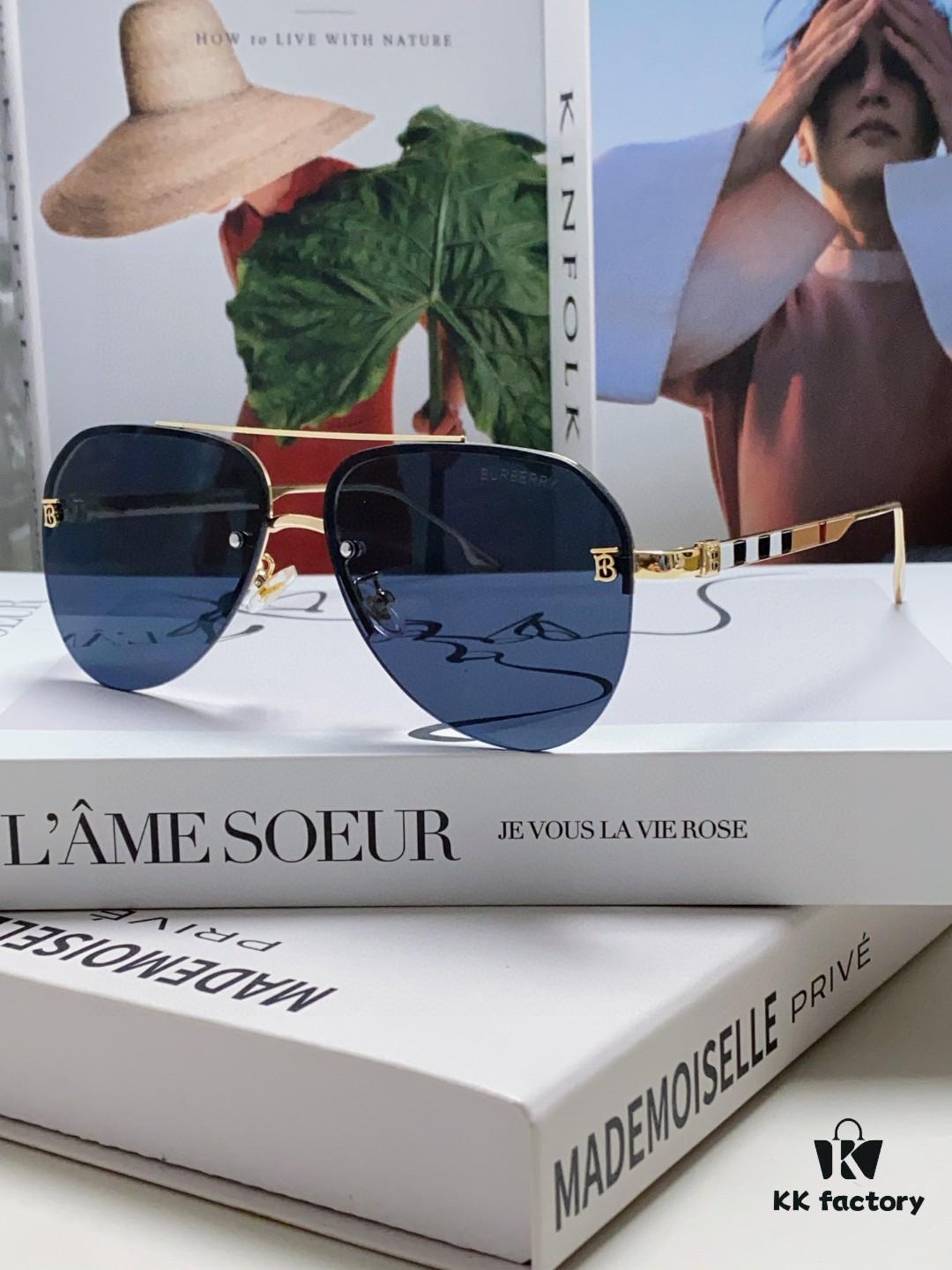 6931ad1dccd8ab3d7afa1638 Burberry Round-frame New One-piece Driving Sunglasses, Must-have Style for Men and Women, Celebrity Favorite Aviator Sun Glasses