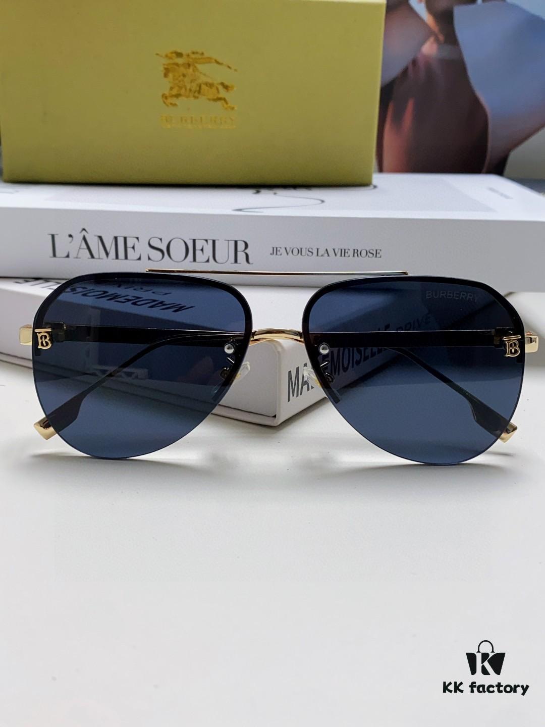 6931ad1eccd8ab3d7afa163e Burberry Round-frame New One-piece Driving Sunglasses, Must-have Style for Men and Women, Celebrity Favorite Aviator Sun Glasses