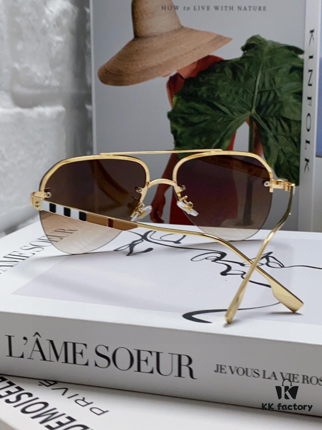 6931ad1fccd8ab3d7afa164e Burberry Round-frame New One-piece Driving Sunglasses, Must-have Style for Travel, Popularized by Multiple Celebrities, Unisex Aviator Sunglasses