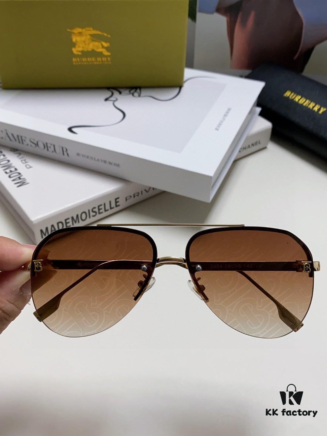 6931ad1fccd8ab3d7afa164f Burberry Round-frame New One-piece Driving Sunglasses, Must-have Style for Travel, Popularized by Multiple Celebrities, Unisex Aviator Sunglasses