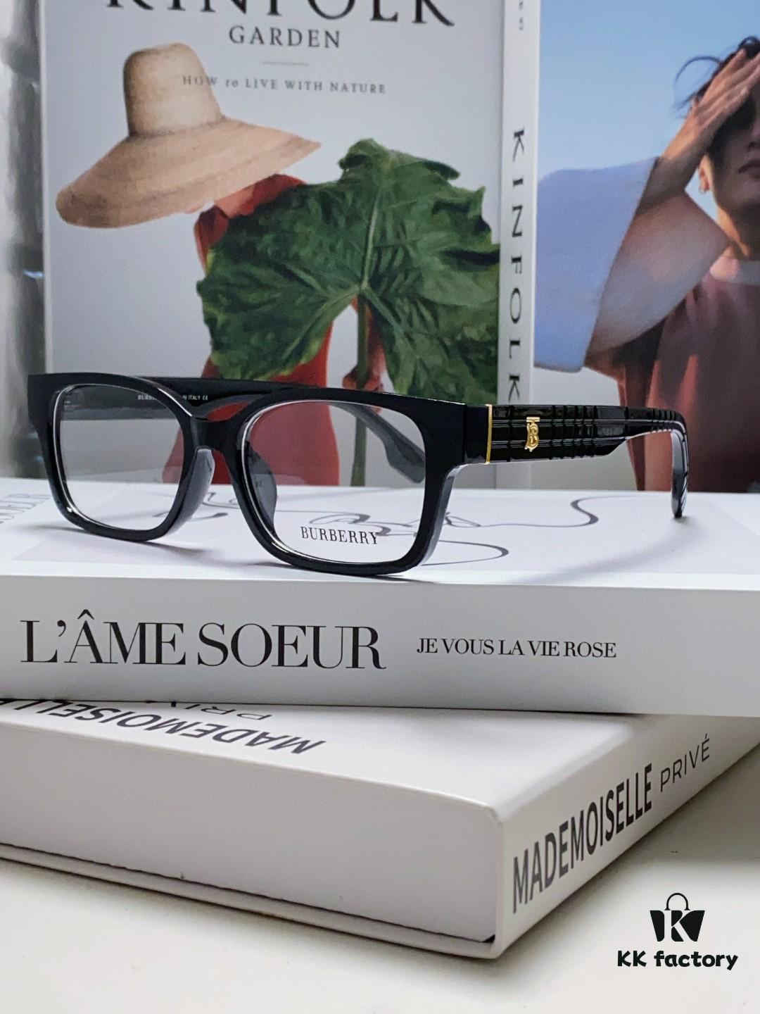 6931ad28ccd8ab3d7afa16db Burberry 2024 New Arrival High-Beauty Eyeglass Frame for Women, Large Frame Prescription-Compatible, Slimming Blue-Light Blocking Optical Glasses, Non-Powered Sunglasses