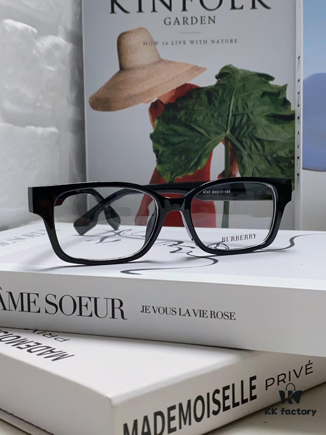 6931ad28ccd8ab3d7afa16dc Burberry 2024 New Arrival High-Beauty Eyeglass Frame for Women, Large Frame Prescription-Compatible, Slimming Blue-Light Blocking Optical Glasses, Non-Powered Sunglasses