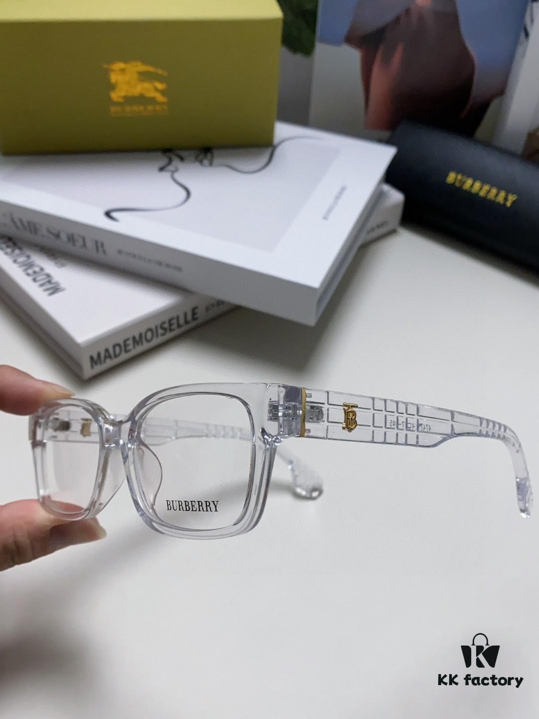 6931ad29ccd8ab3d7afa16ea Burberry 2024 New Arrival B Style High-Aesthetic Eyeglass Frame for Women, Large Frame Prescription-Compatible, Blue Light Blocking, Non-Powered Glasses, Slimming Effect Optical Eyewear, Sunglasses