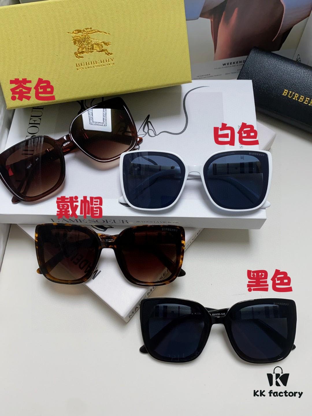 6931ad2cccd8ab3d7afa1714 Burberry 2024 New Korean-Style Oversized Wide-Leg Stylish Fast Fashion Nobility Sunglasses Unisex Celebrity-Inspired Slimming Sun Glasses War Horse 🐎 with Classic Check Pattern