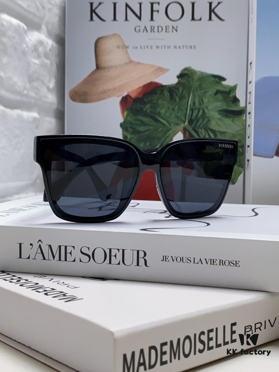 6931ad2eccd8ab3d7afa172a Burberry 2024 New Arrival Men's UV Protection Polarized Sunglasses, Black Frame Classic Equestrian Design Unisex Fashion Sun Glasses for Driving