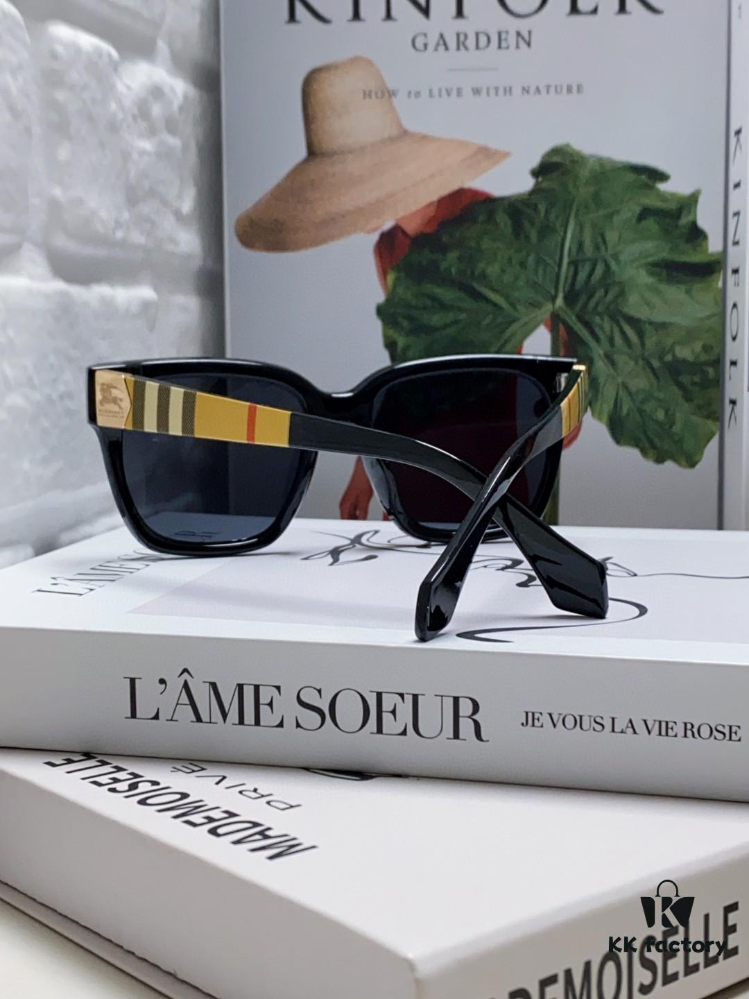 6931ad2eccd8ab3d7afa172b Burberry 2024 New Arrival Men's UV Protection Polarized Sunglasses, Black Frame Classic Equestrian Design Unisex Fashion Sun Glasses for Driving