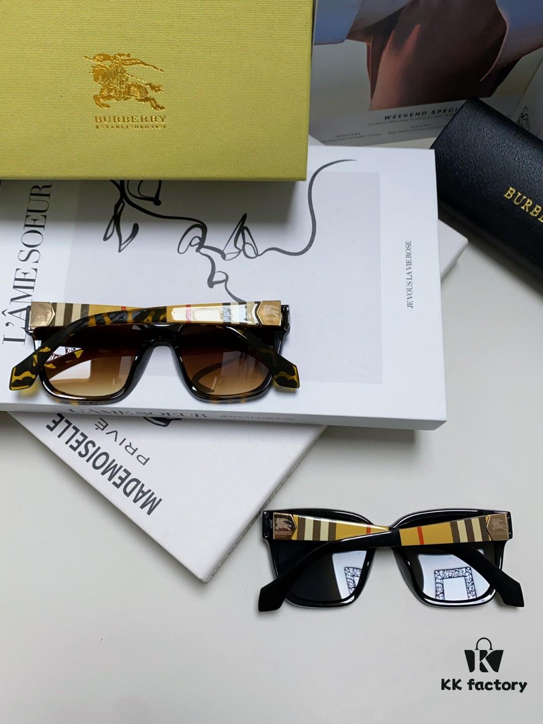 6931ad2eccd8ab3d7afa1731 Burberry 2024 New Arrival Men's UV Protection Polarized Sunglasses, Black Frame Classic Equestrian Design Unisex Fashion Sun Glasses for Driving