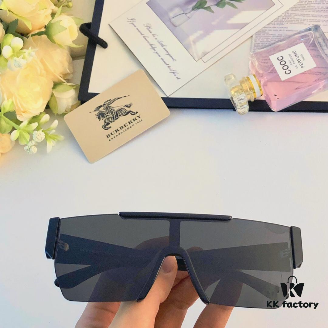 6931ad31ccd8ab3d7afa175f Burberry Trendy Sunglasses for Women, Large Frame UV Protection Slimming One-Piece Sunglasses, Stylish Unisex Driving Shades for Men and Women