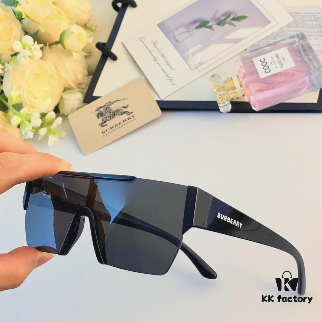6931ad31ccd8ab3d7afa1760 Burberry Trendy Sunglasses for Women, Large Frame UV Protection Slimming One-Piece Sunglasses, Stylish Unisex Driving Shades for Men and Women