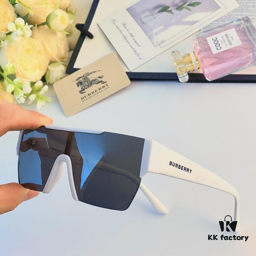 6931ad31ccd8ab3d7afa1763 Burberry Trendy Sunglasses for Women, Large Frame UV Protection Slimming One-Piece Sunglasses, Stylish Unisex Driving Shades for Men and Women