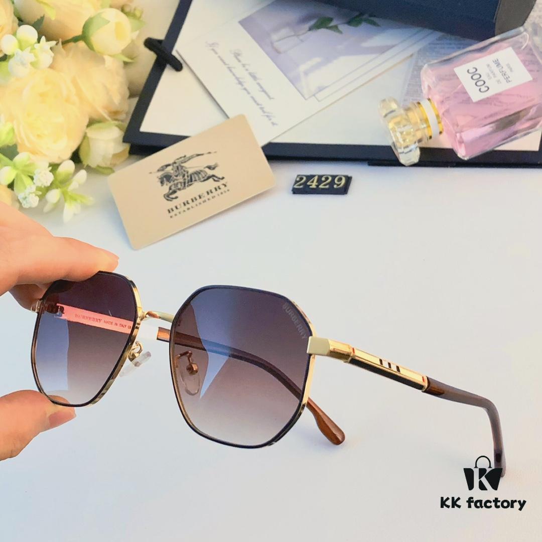 6931ad32ccd8ab3d7afa1768 Burberry Metal Frame Sunglasses Unisex Small Frame UV Protection for Summer Beach Travel Driving Stylish High-End Eyewear
