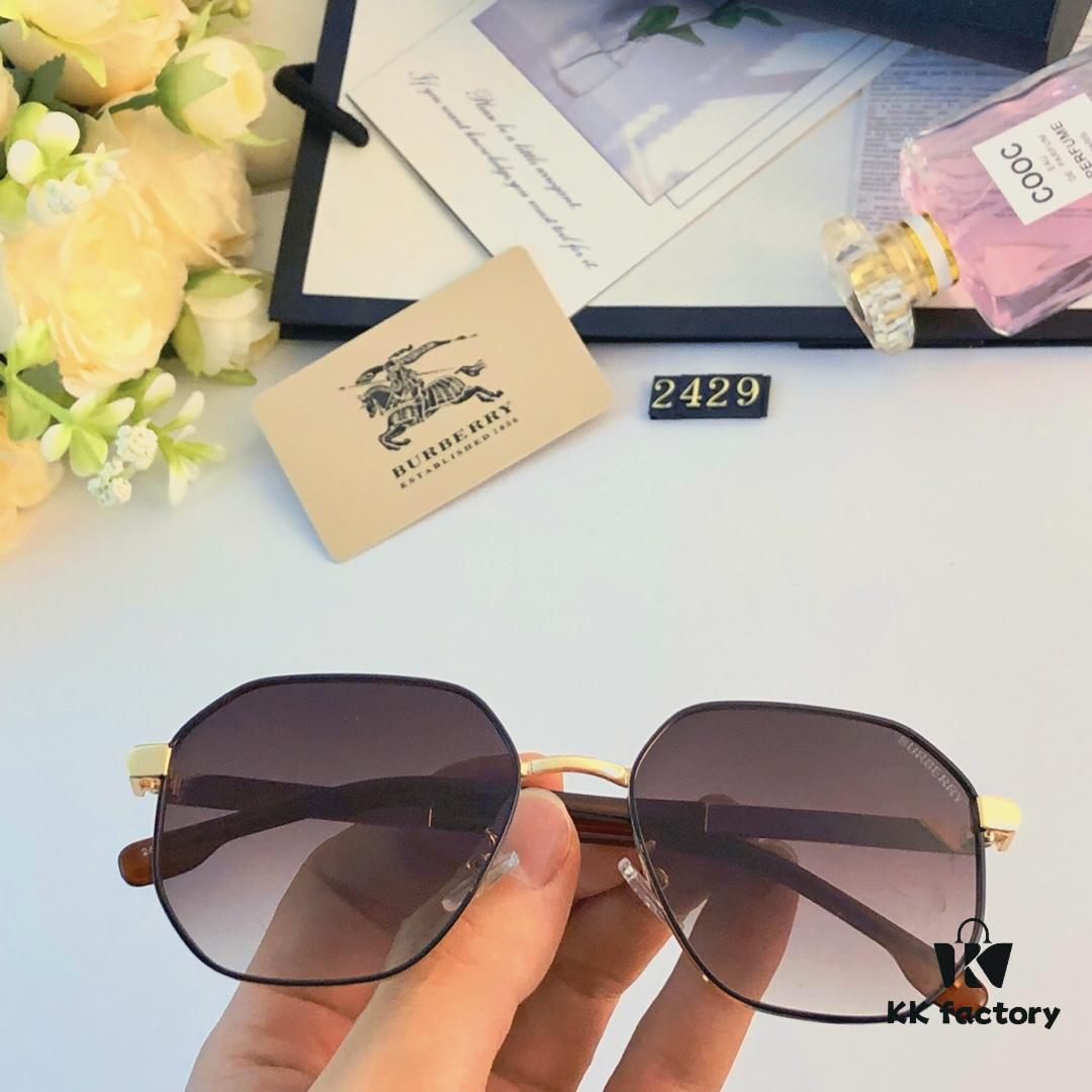 6931ad32ccd8ab3d7afa1769 Burberry Metal Frame Sunglasses Unisex Small Frame UV Protection for Summer Beach Travel Driving Stylish High-End Eyewear