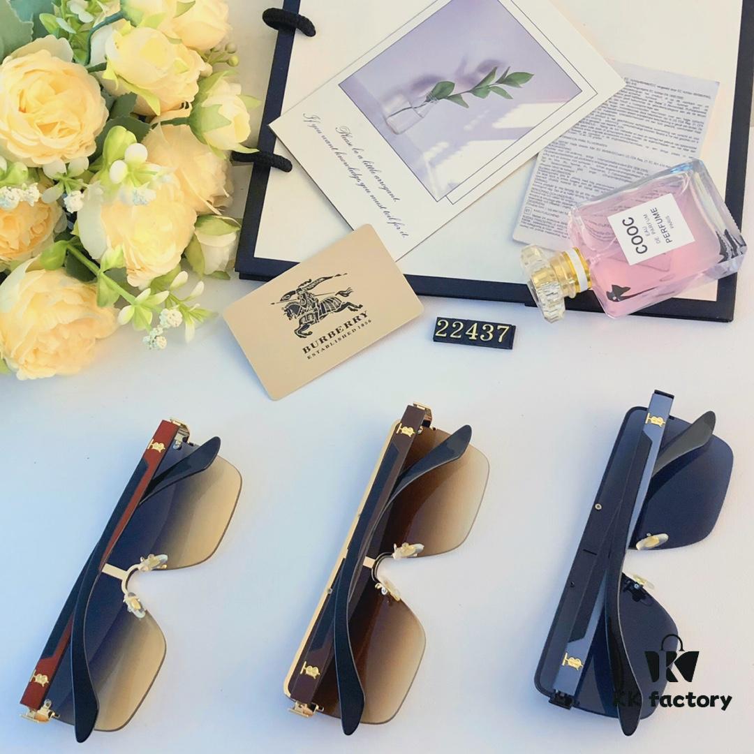 6931ad33ccd8ab3d7afa1777 Burberry New Fashion One-Piece Sunglasses, Metal Casual Shades, Trendy Versatile Sun Protection Eyewear