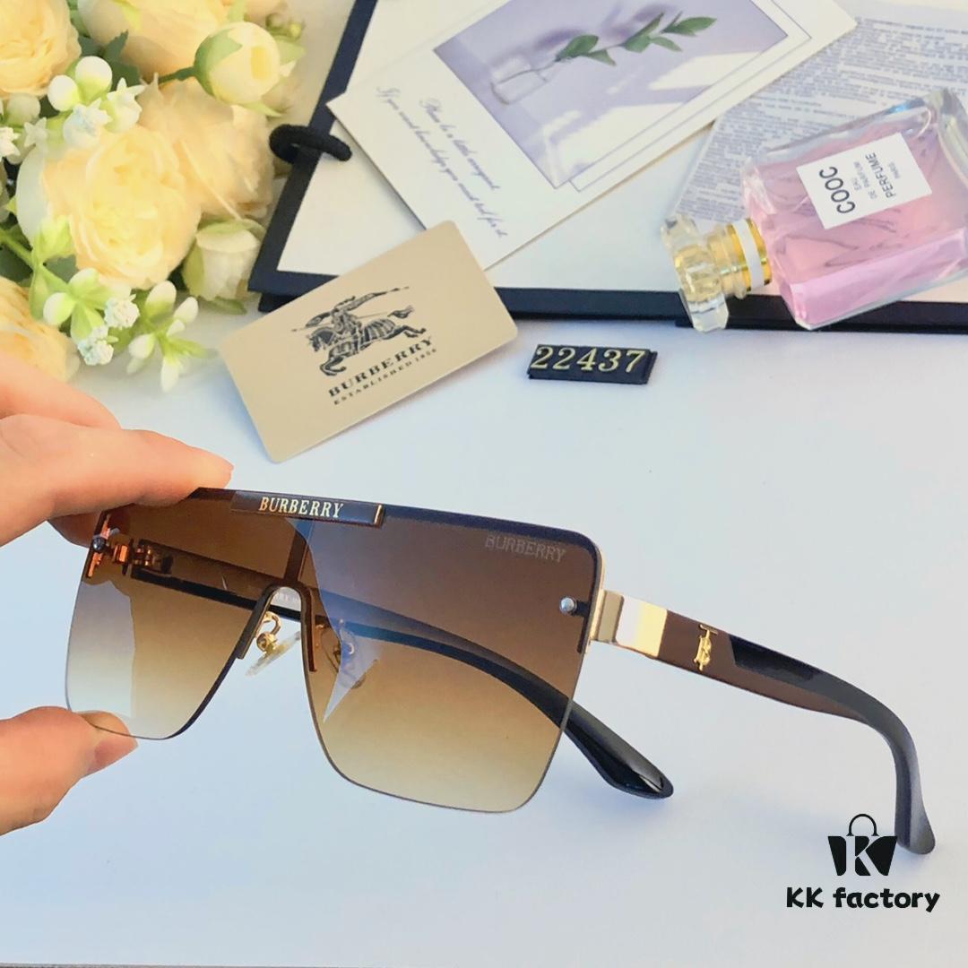 6931ad33ccd8ab3d7afa1779 Burberry New Fashion One-Piece Sunglasses, Metal Casual Shades, Trendy Versatile Sun Protection Eyewear