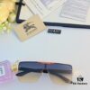 6931ad33ccd8ab3d7afa177b Burberry New Fashion One-Piece Sunglasses, Metal Casual Shades, Trendy Versatile Sun Protection Eyewear
