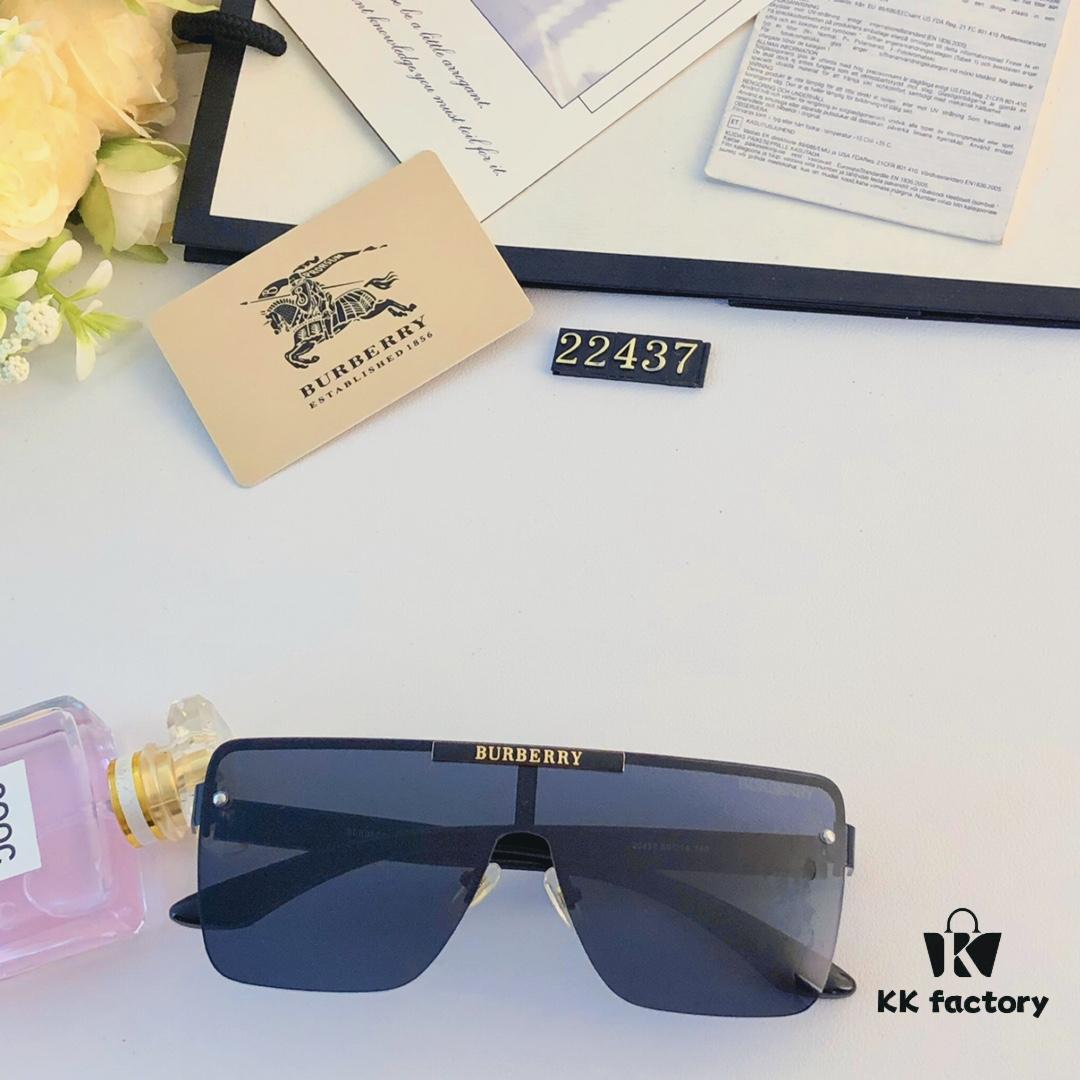 6931ad33ccd8ab3d7afa177d Burberry New Fashion One-Piece Sunglasses, Metal Casual Shades, Trendy Versatile Sun Protection Eyewear