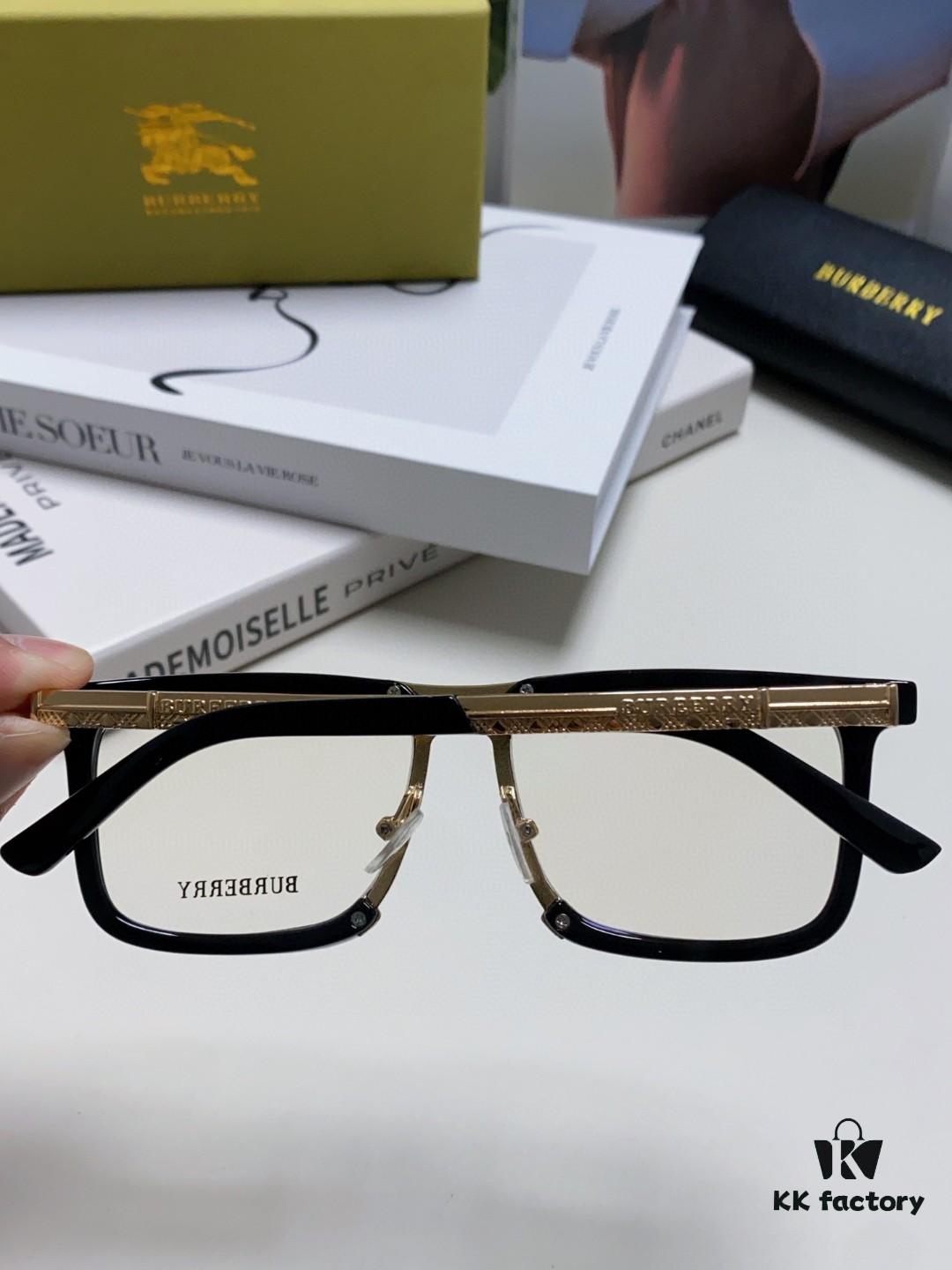 6931ad35ccd8ab3d7afa1795 BURBERRY Full-Rim Metal Prescription Eyeglass Frame, Unisex Business Optical Glasses Frame