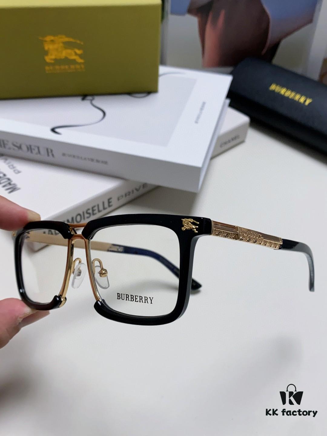 6931ad35ccd8ab3d7afa1796 BURBERRY Full-Rim Metal Prescription Eyeglass Frame, Unisex Business Optical Glasses Frame