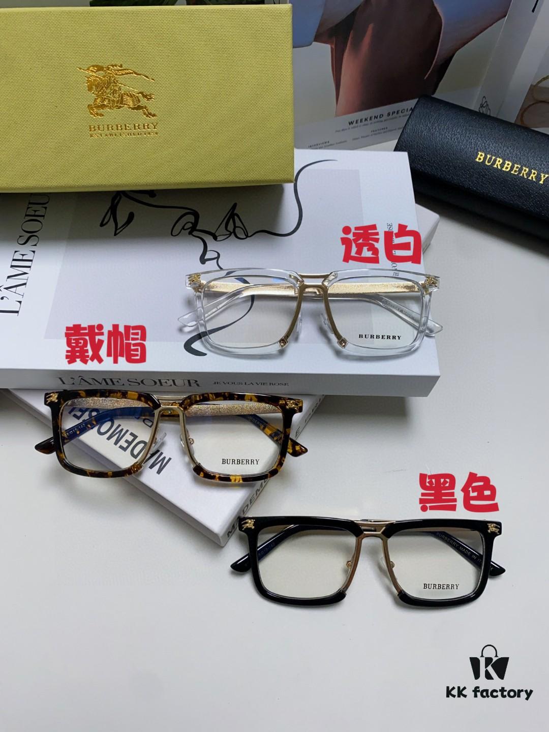 6931ad35ccd8ab3d7afa179a BURBERRY Full-Rim Metal Prescription Eyeglass Frame, Unisex Business Optical Glasses Frame