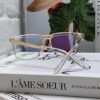BURBERRY Full-Rim Metal Prescription Eyeglass Frame, Unisex Business Optical Glasses Frame
