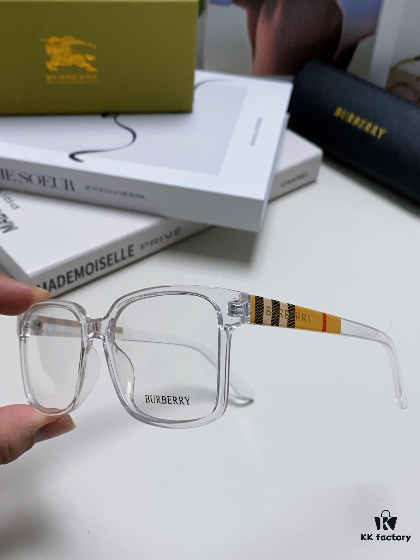 6931ad3accd8ab3d7afa17e2 Burberry 2024 New Arrival Eyeglass Frame Korean Style Trendy Oversized Unisex Optical Frame Lightweight Popular Design for Men and Women