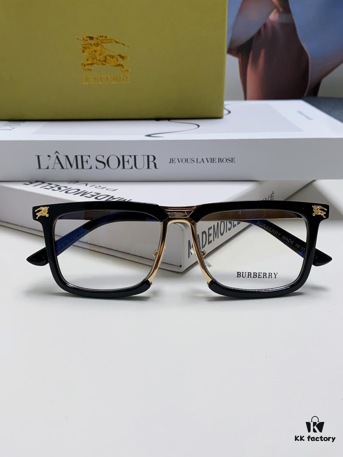 6931ad49ccd8ab3d7afa18c2 BURBERRY Full-Rim Metal Prescription Eyeglass Frame, Unisex Business Optical Glasses Frame