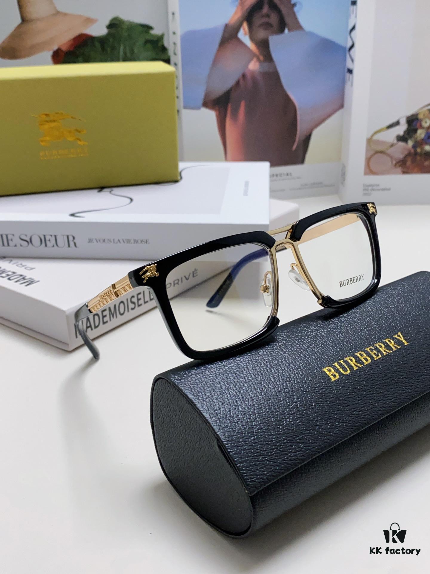 6931ad49ccd8ab3d7afa18c3 BURBERRY Full-Rim Metal Prescription Eyeglass Frame, Unisex Business Optical Glasses Frame